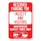 Signmission Reserved Parking for Faculty and Visitor Heavy-Gauge Aluminum Sign, 12" x 18", A-1218-23103 A-1218-23103 - alternate 1
